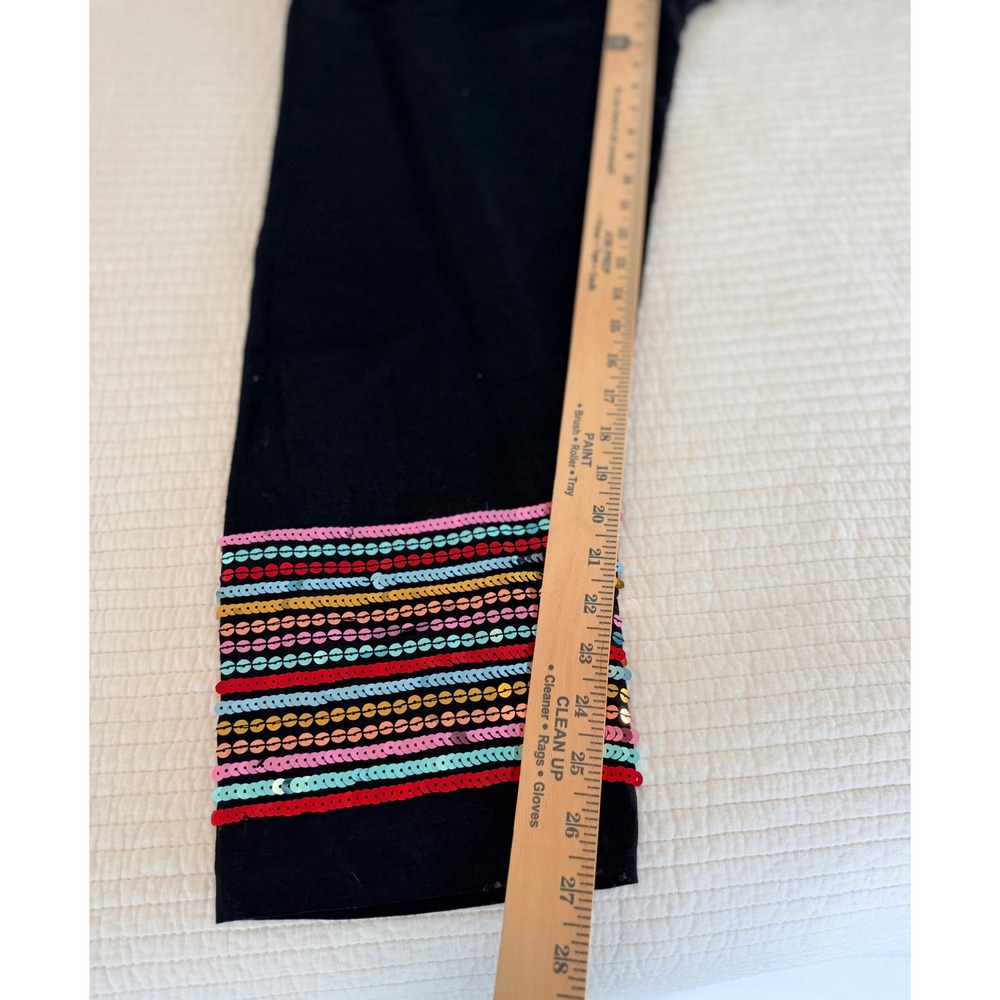 Carolina K Black Sequin Strapless Jumpsuit Multi Color Boho Bandeau One Piece - Picture 8 of 10